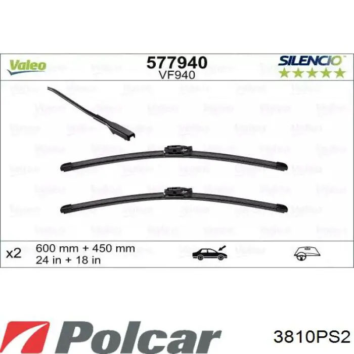 Do koszyka 3810PS2 Polcar Pompka spryskiwacza szyby tylnej
