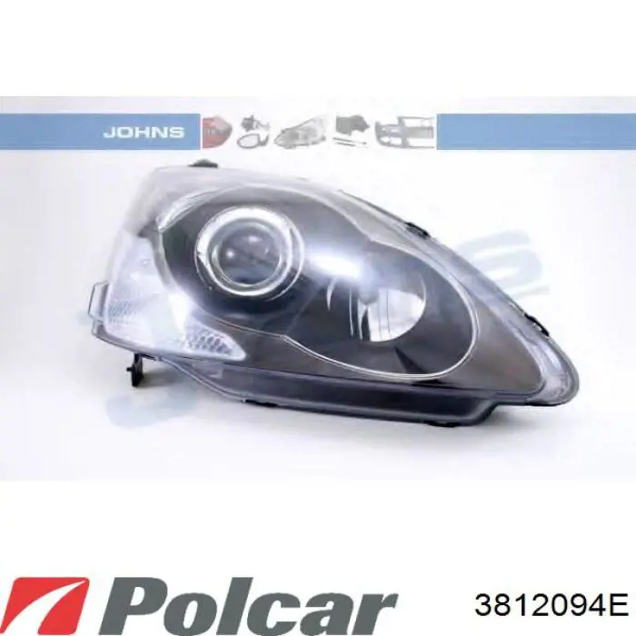 Reflektor lewy 3812094E Polcar