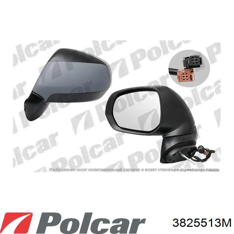 Do koszyka 3825513M Polcar Lusterko wsteczne lewe
