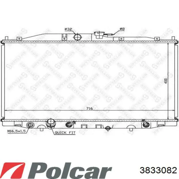 Do koszyka 3833082 Polcar Chłodnica silnika