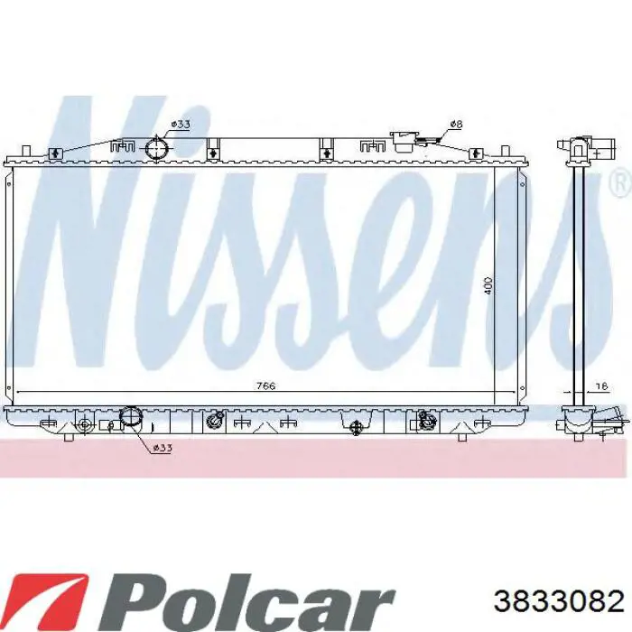 Chłodnica silnika 3833082 Polcar