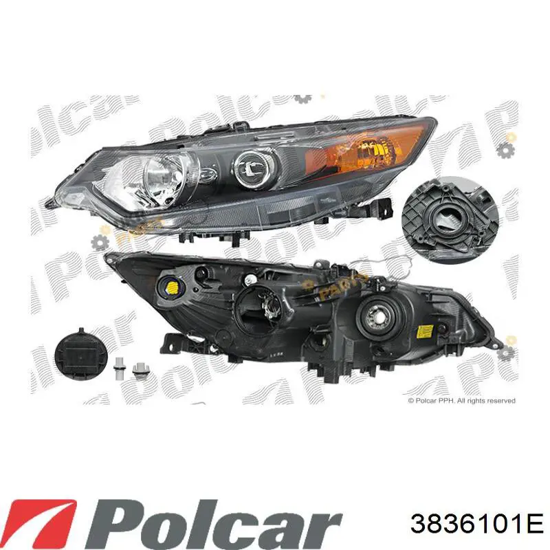 Reflektor prawy Honda 33100TL0E01 cena, od 287,94 USD