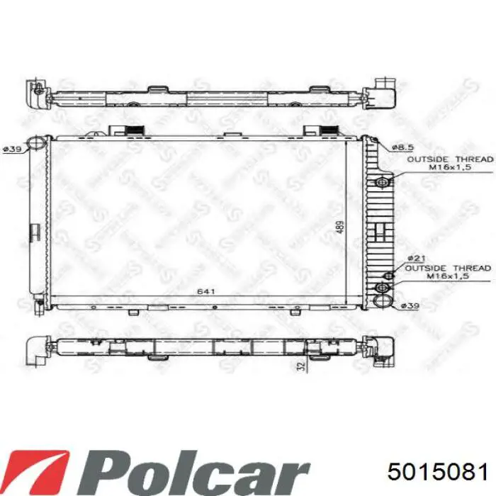 Chłodnica silnika 5015081 Polcar
