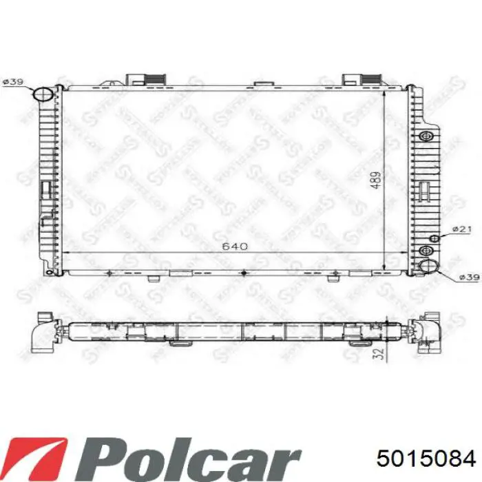 Chłodnica silnika 5015084 Polcar