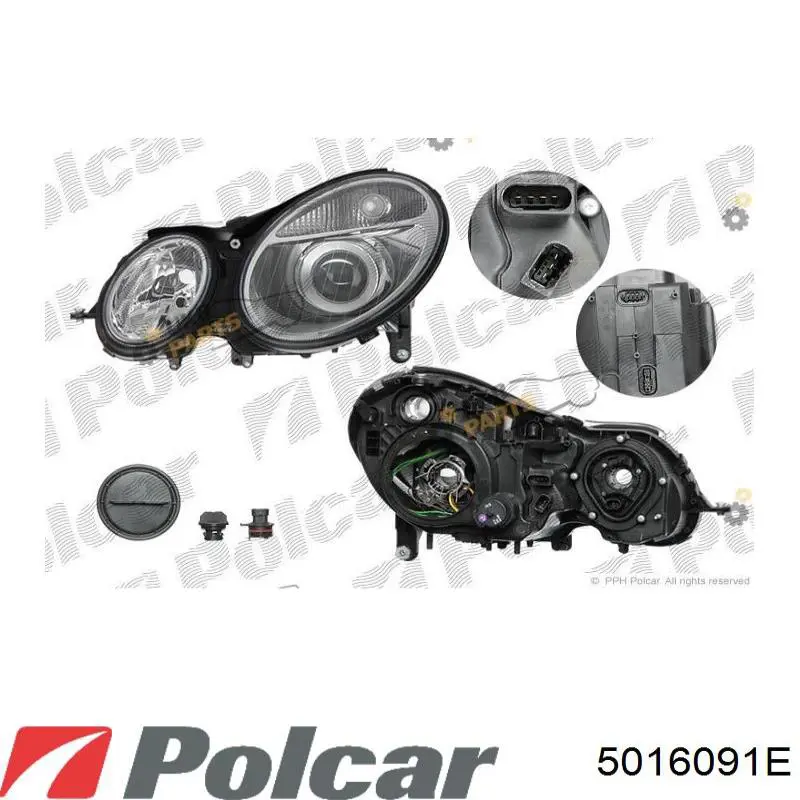 Reflektor lewy Mercedes 2118201361 cena, od 352,43 USD