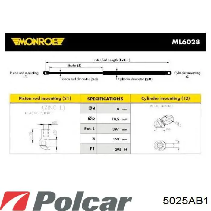 Do koszyka 430719097300 Magneti Marelli Amortyzator klapy bagażnika (3/5 drzwi-tylnych)