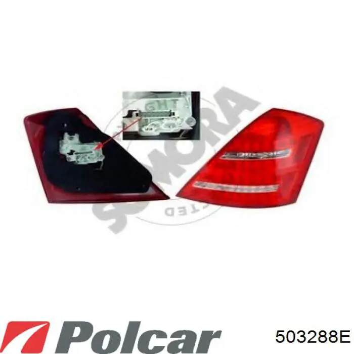 Do koszyka A2218200664 Mercedes Lampa zespolona tylna prawa