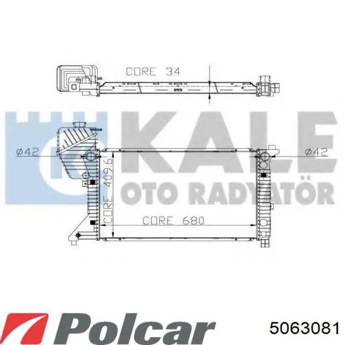 Chłodnica silnika 5063081 Polcar