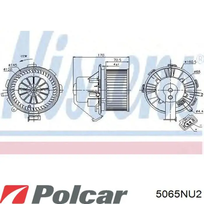 Do koszyka 5065NU2 Polcar Silniczek wentylatora nagrzewnicy (ogrzewacza wnętrza)