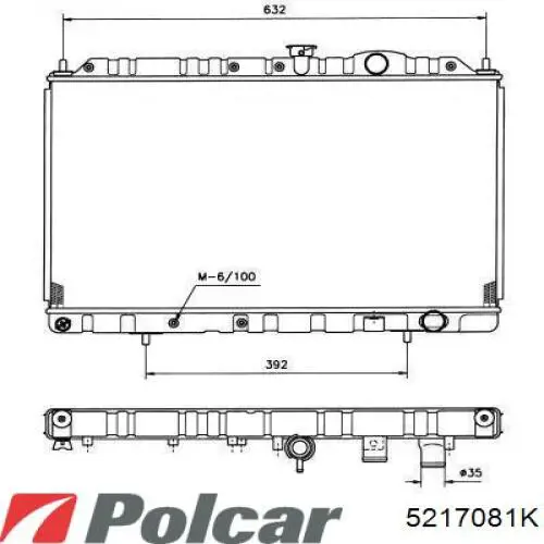 Do koszyka Chłodnica silnika Mitsubishi Galant VII E5A, E7A, E8A