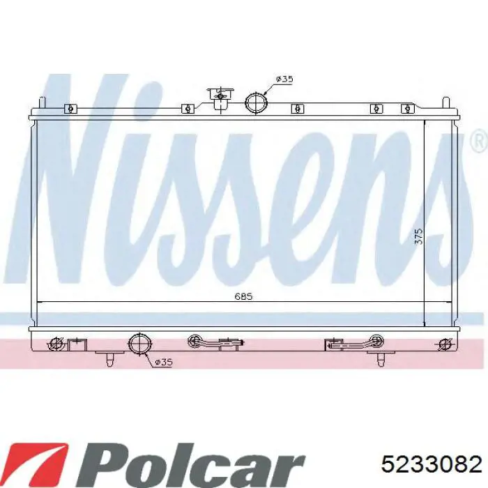 Chłodnica silnika Polcar 5233082