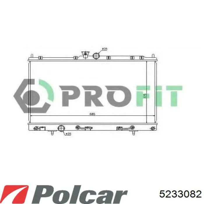 Chłodnica silnika 5233082 Polcar