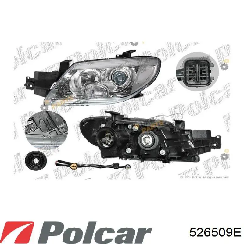 Reflektor lewy do Mitsubishi Outlander I CU