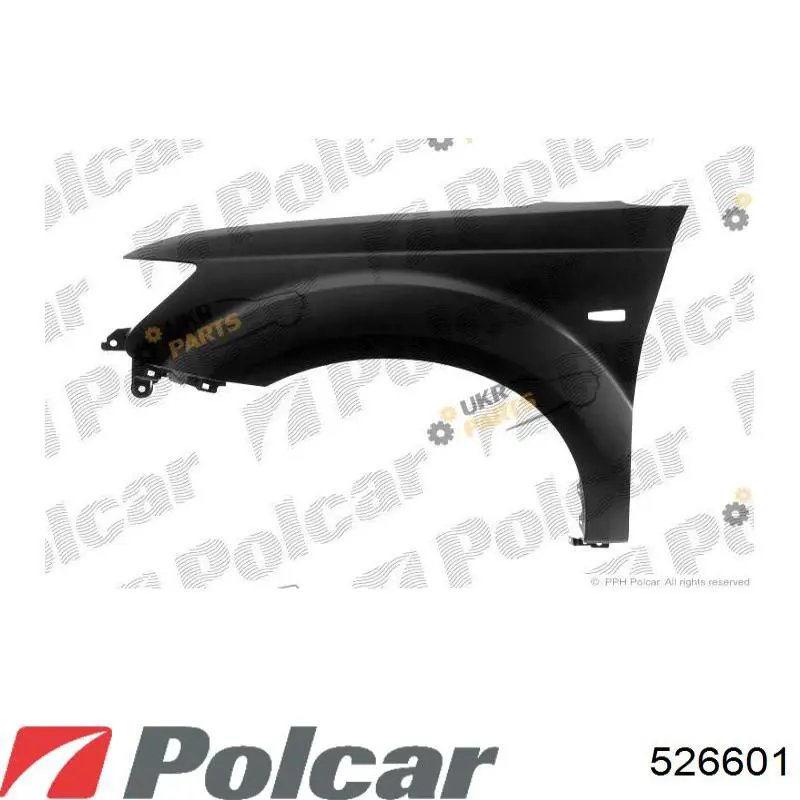 Błotnik przedni lewy Polcar 526601 cena, od 122,62 USD