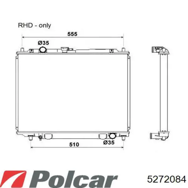 Chłodnica silnika 5272084 Polcar