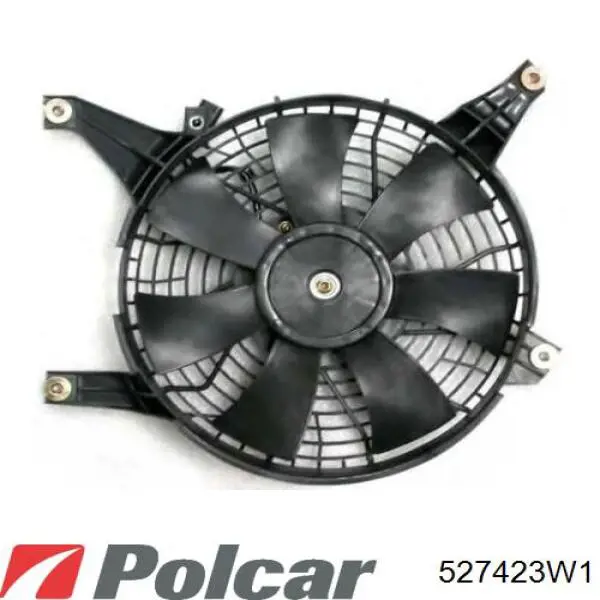 527423W1 Polcar Dyfuzor chłodnicy klimatyzacji, w komplecie z wirnikiem i silnikiem
