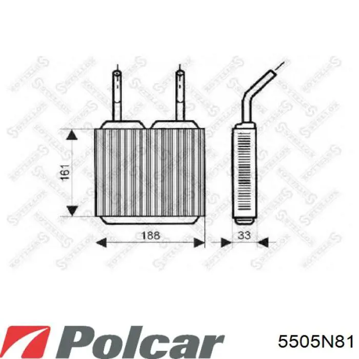 Do koszyka 5505N81 Polcar Chłodnica nagrzewnicy (ogrzewacza)