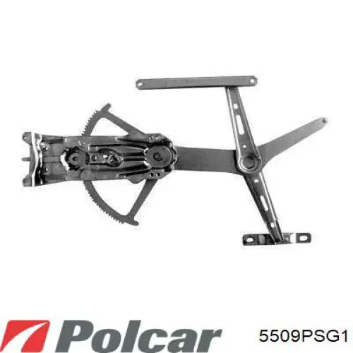 Mechanizm podnoszenia szyby drzwi przednich lewych 5509PSG1 Polcar