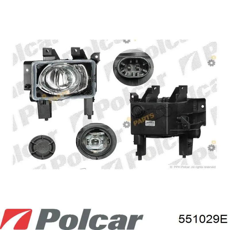 Lampa przeciwmgielna lewa 551029E Polcar