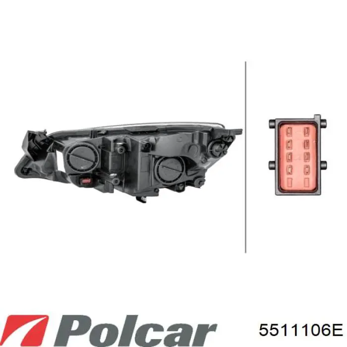 Reflektor prawy 13371596 Opel