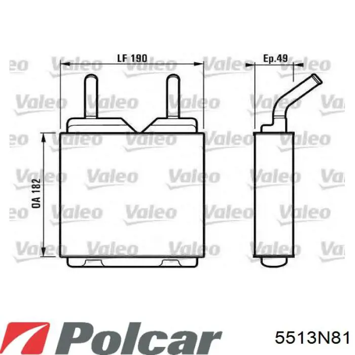 Chłodnica nagrzewnicy (ogrzewacza) Opel Ascona C hatchback (84, 89) (1981 - 1988) cena, od 30,64 USD