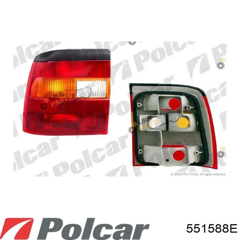 Lampa zespolona tylna lewa 1222023 Opel