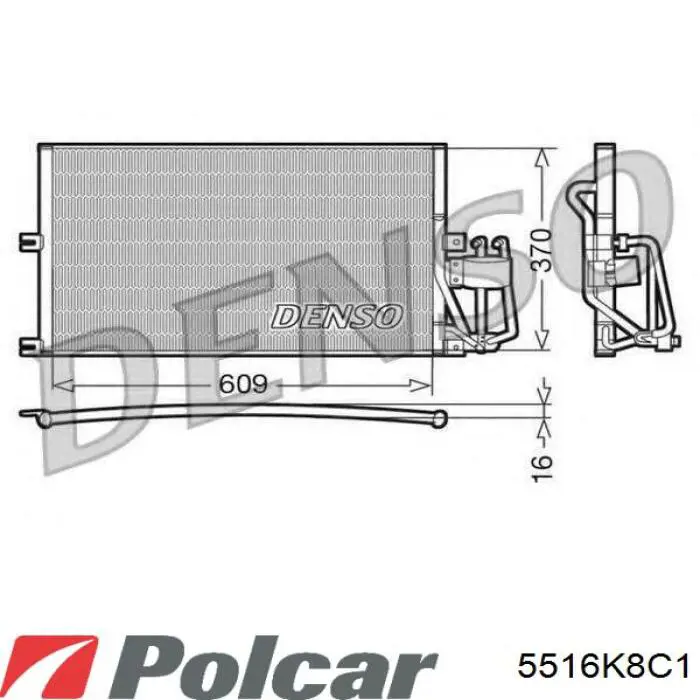 5516K8C1 Polcar Chłodnica klimatyzacji