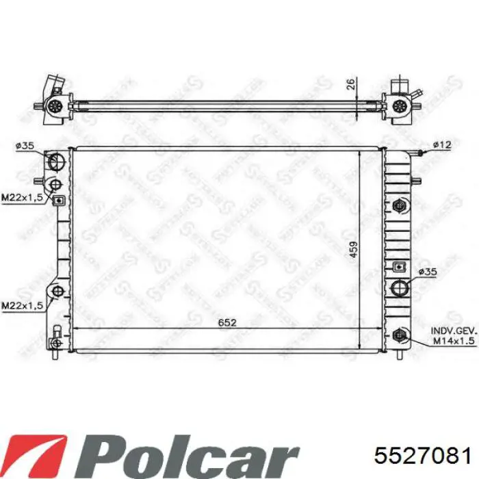 Chłodnica silnika Polcar 5527081 cena, od 102,74 USD