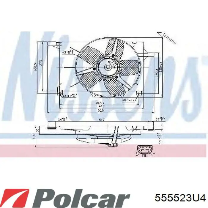 Wentylator elektryczny układu chłodzenia kompletny (silnik+wirnik) Opel Corsa B hatchback (S93) (1993 - 2009) cena, od 48,78 USD