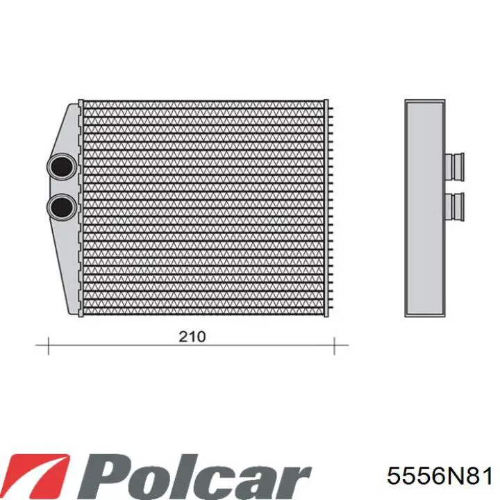 Chłodnica nagrzewnicy (ogrzewacza) Polcar 5556N81 cena, od 42,15 USD