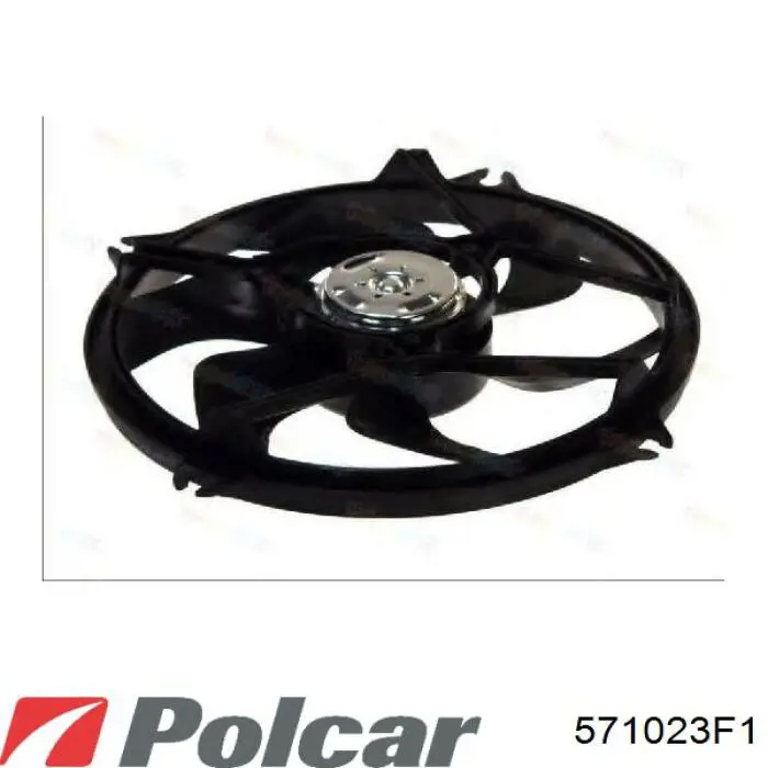 Do koszyka 571023F1 Polcar Wentylator elektryczny układu chłodzenia, kompletny (silnik+wirnik) lewy