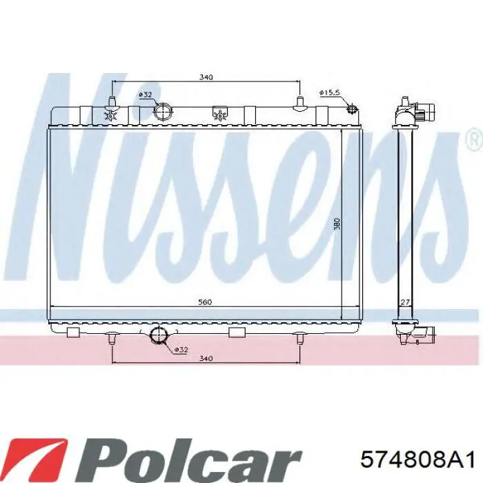 9681231580 Peugeot/Citroen Chłodnica silnika