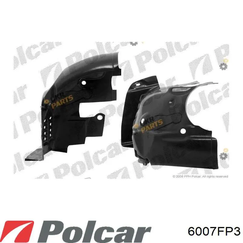 Do koszyka 7700434563 Renault (RVI) Nadkole błotnika przedniego prawe przednie