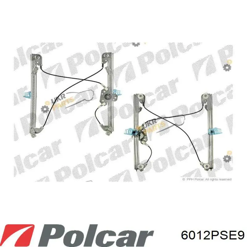 6012PSG1 Polcar Mechanizm podnoszenia szyby drzwi przednich lewych