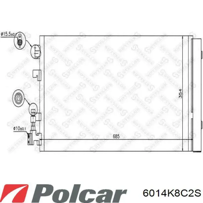 6014K8C2S Polcar Chłodnica klimatyzacji