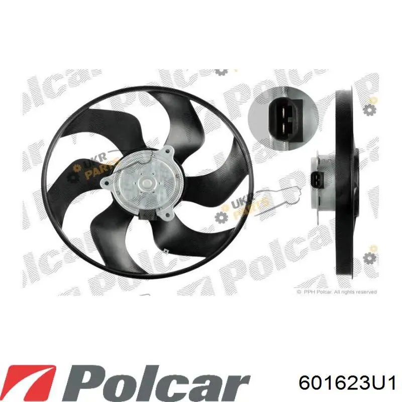 Wentylator (wirnik) chłodnicy Polcar 601623U1 cena, od 78,32 USD