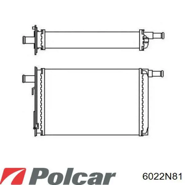 Chłodnica nagrzewnicy (ogrzewacza) 6022N81 Polcar