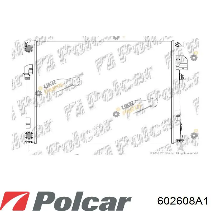 Chłodnica silnika Polcar 602608A1 cena, od 75,70 USD