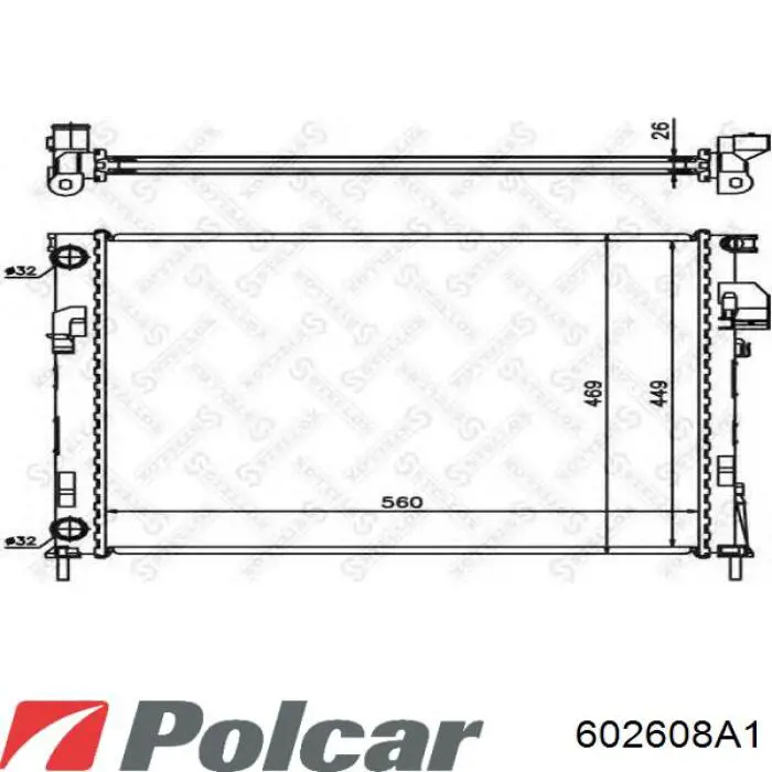 Do koszyka 602608A1 Polcar Chłodnica silnika