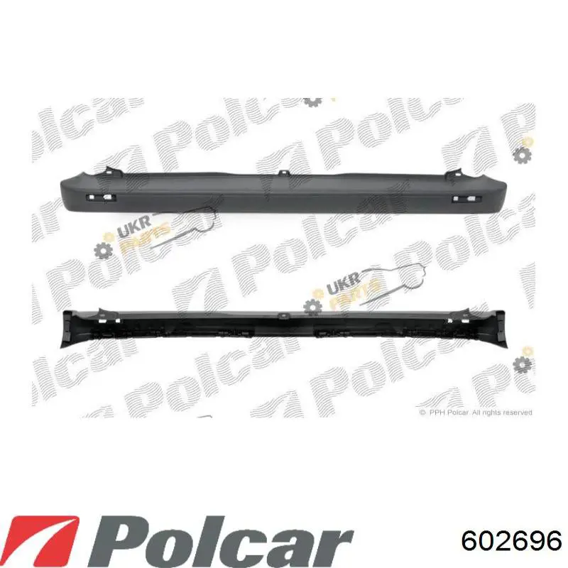 602696 Polcar Zderzak tylny, środkowa część