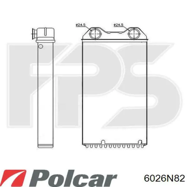 Chłodnica nagrzewnicy (ogrzewacza) 6026N82 Polcar