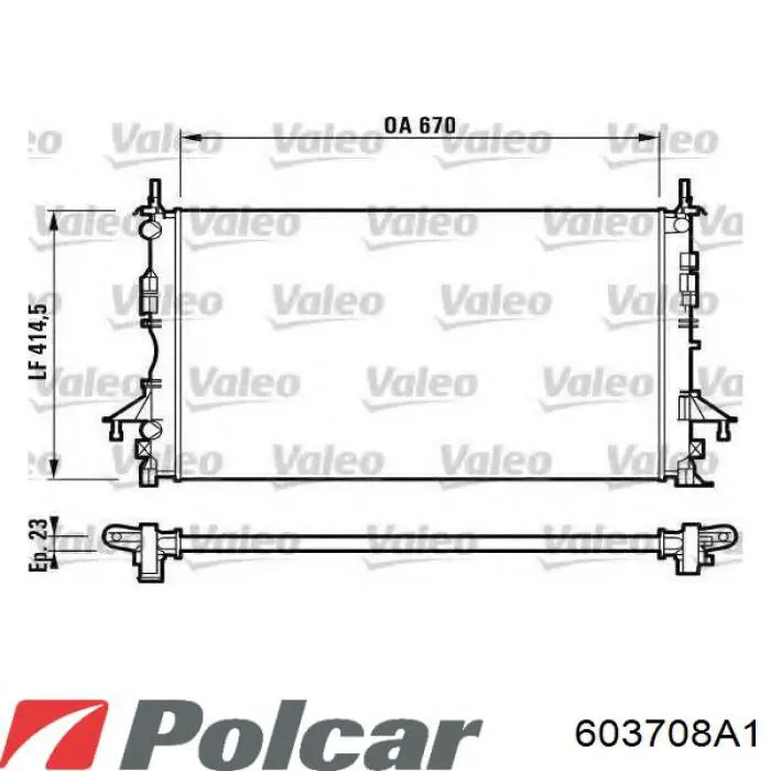 603708A1 Polcar Chłodnica silnika
