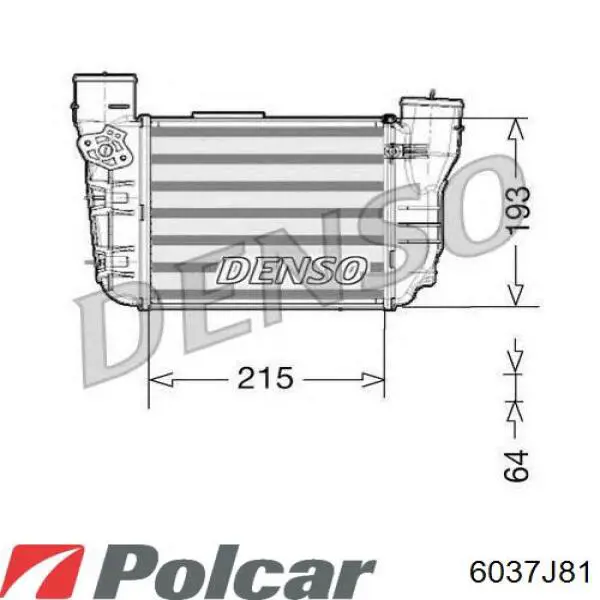 Chłodnica intercoolera 6037J81 Polcar