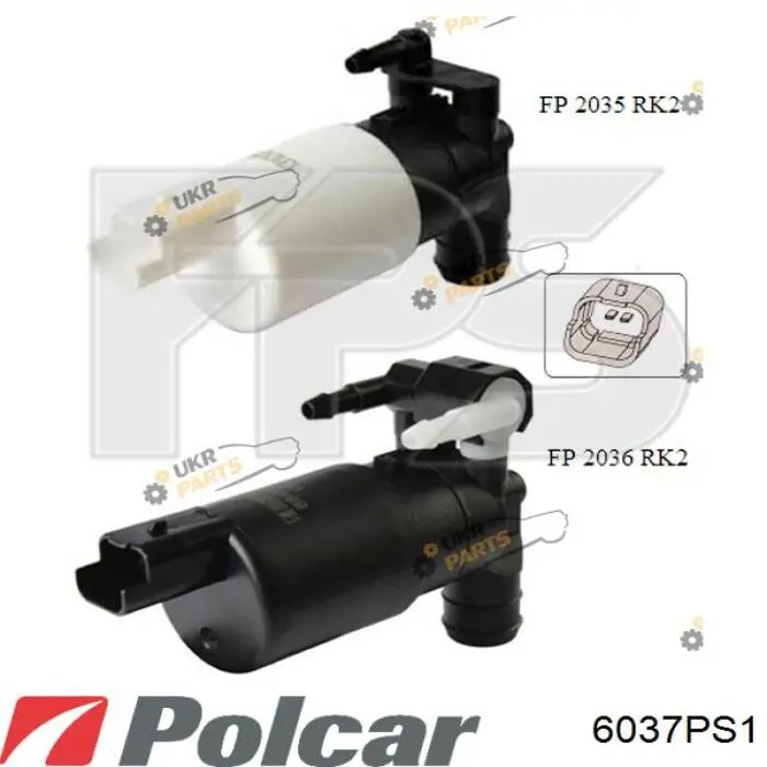 6037PS1 Polcar Pompka spryskiwacza szyby przedniej