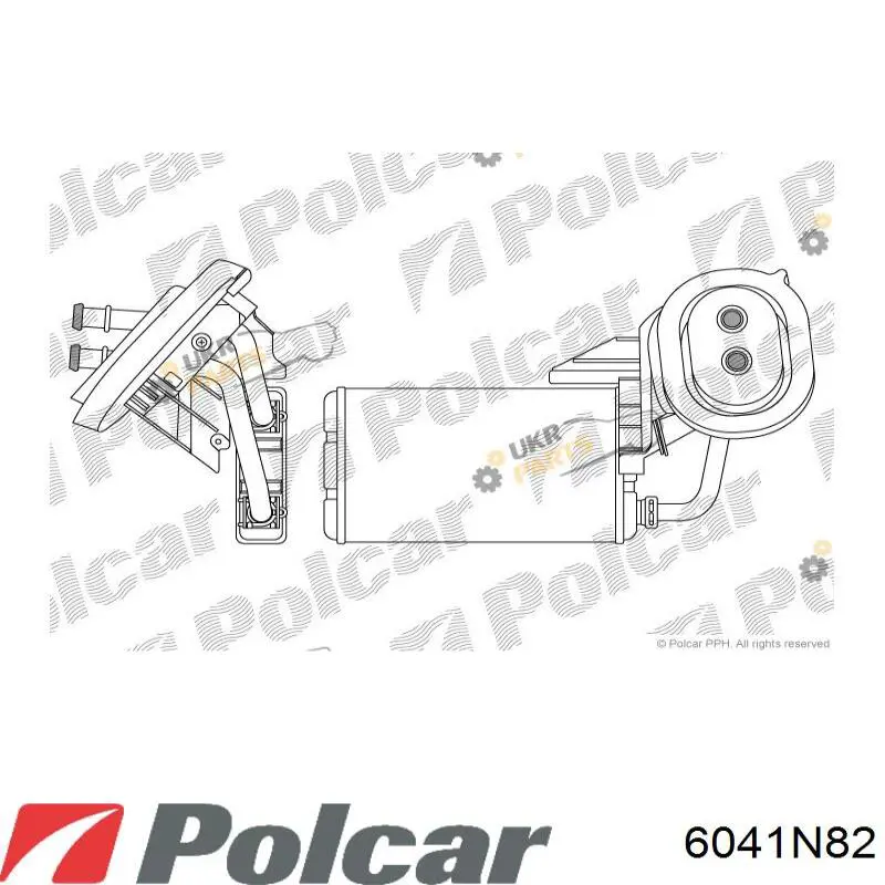 Chłodnica nagrzewnicy (ogrzewacza) Polcar 6041N82