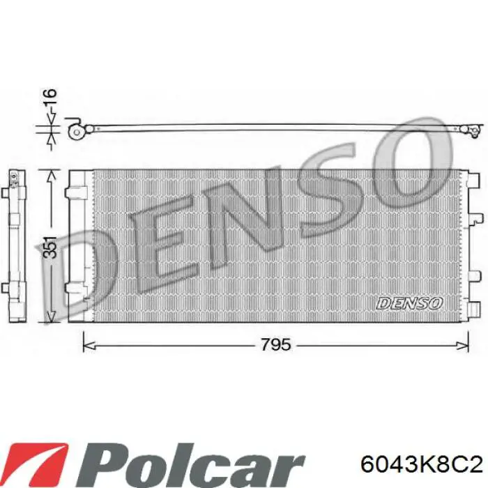6043K8C2 Polcar Chłodnica klimatyzacji
