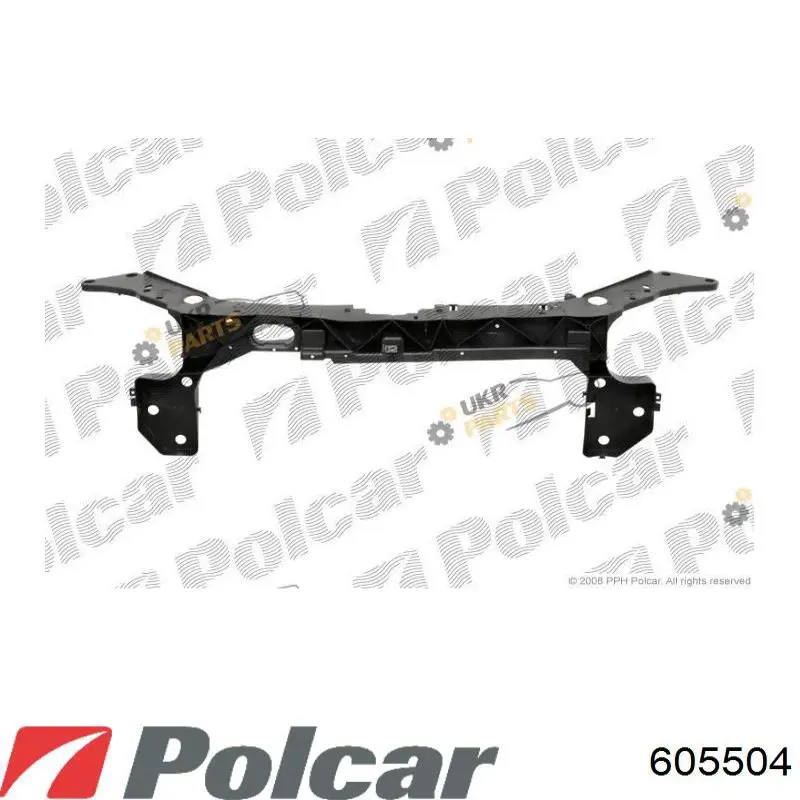Do koszyka Osłona chłodnicy kompletna (panel mocowania reflektorów) Renault Clio III GRANDTOUR KR01