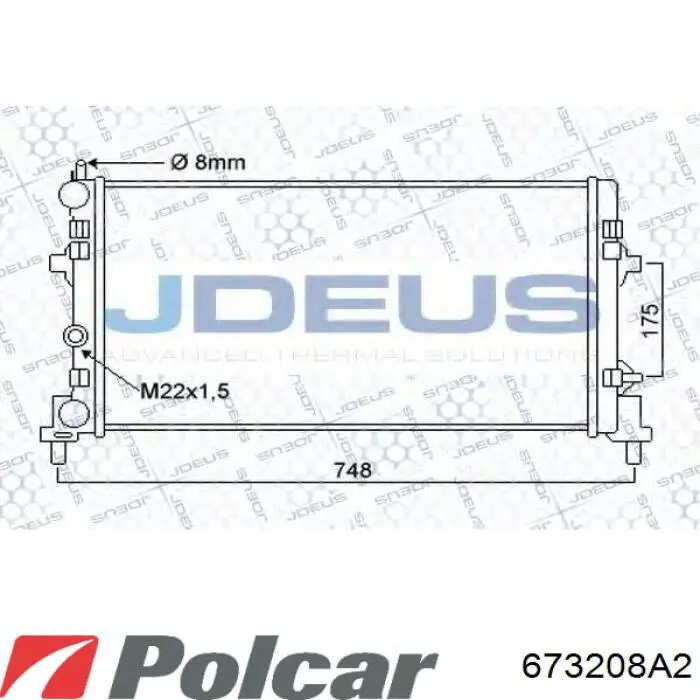Chłodnica silnika Polcar 673208A2 cena, od 66,49 USD