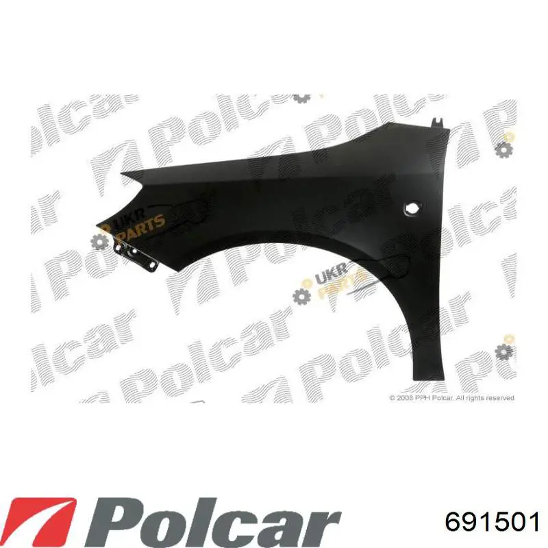 691501 Polcar Błotnik przedni lewy