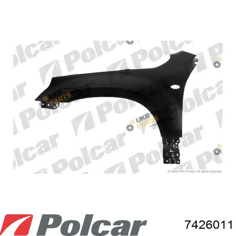 Do koszyka 5771065J10000 Suzuki Błotnik przedni lewy